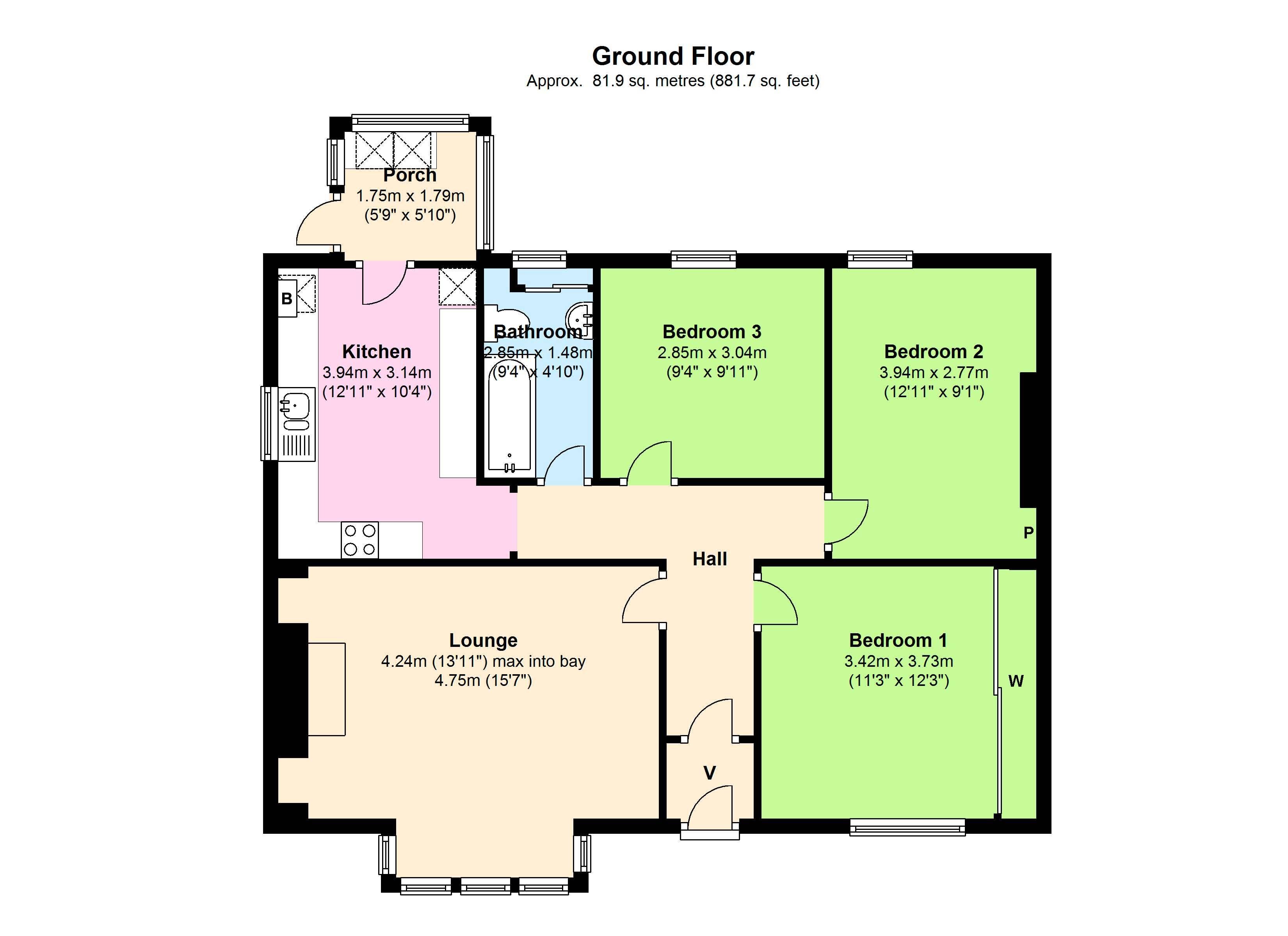 Best Of 14 Images Floor Plan 3 Bedroom Bungalow House - House Plans | 80176